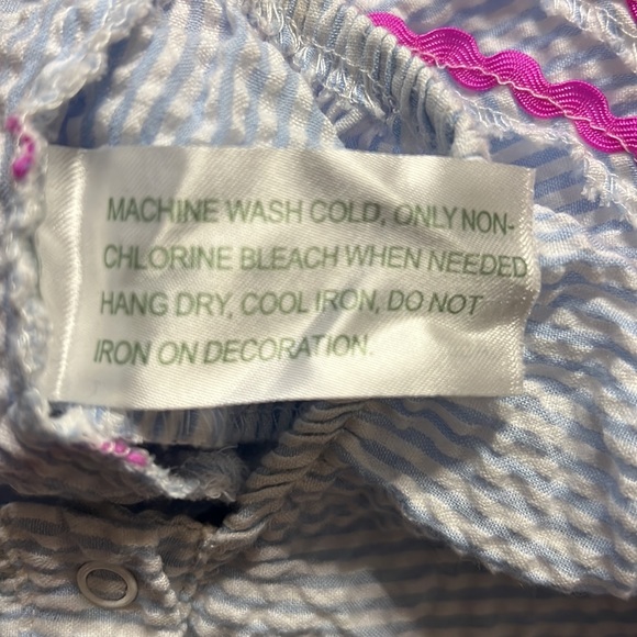 Lil Cactus Spring Easter 🐰 Romper Seersucker Bunny Size 18-24 Months - Picture 6 of 7